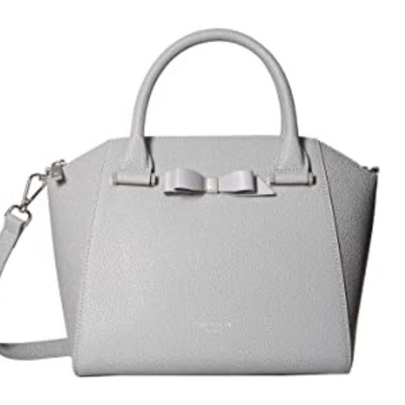 TED BAKER JANE Bow Detail Med Zip Tote GREY - Picture 1 of 4